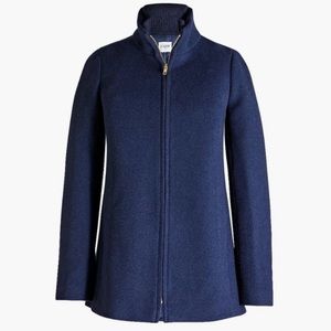 J Crew Factory Village Wool Coat Brand NWT Navy Blue Size 0
